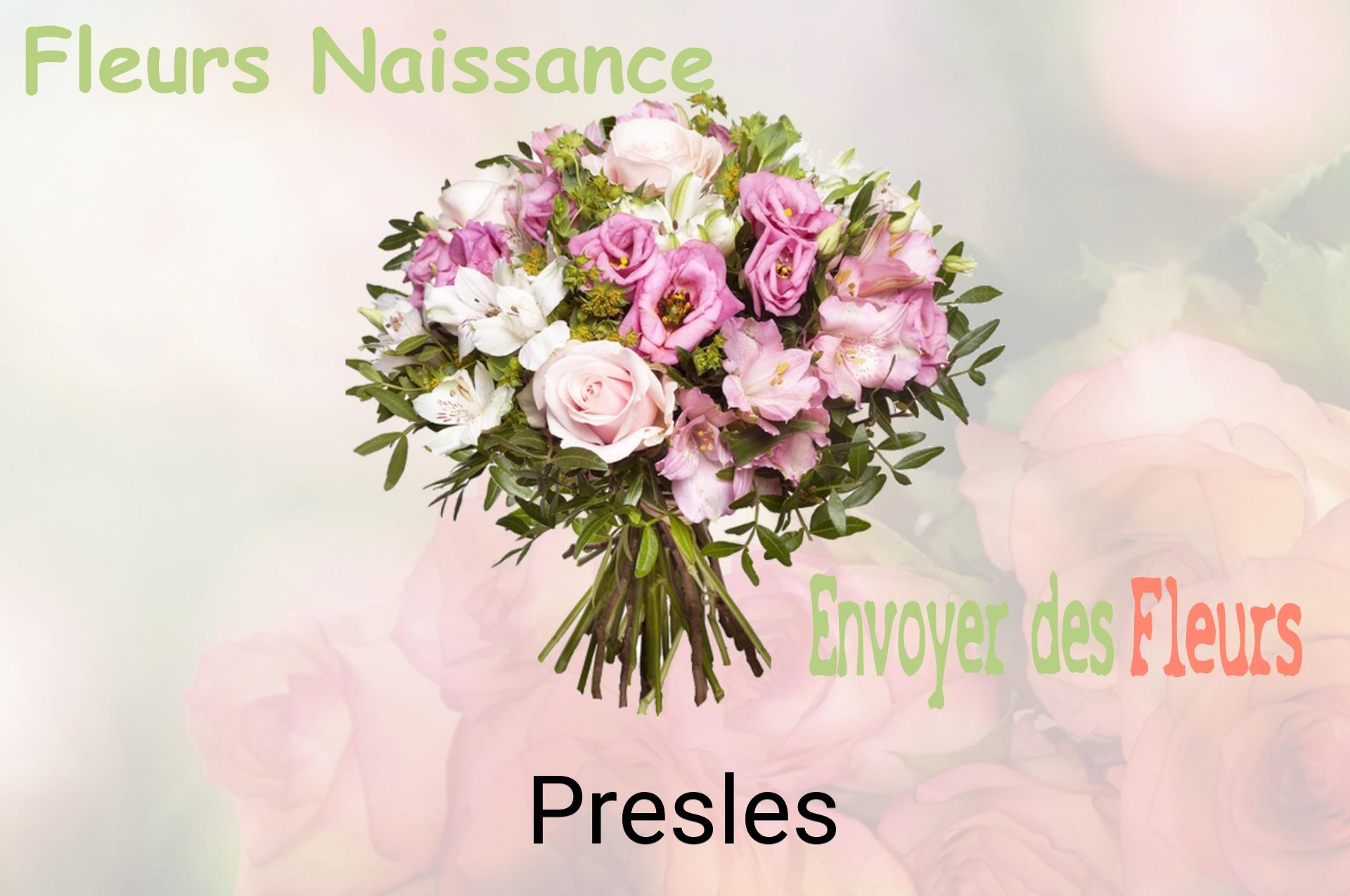 Bouquet de fleurs de naissance livré à Presles